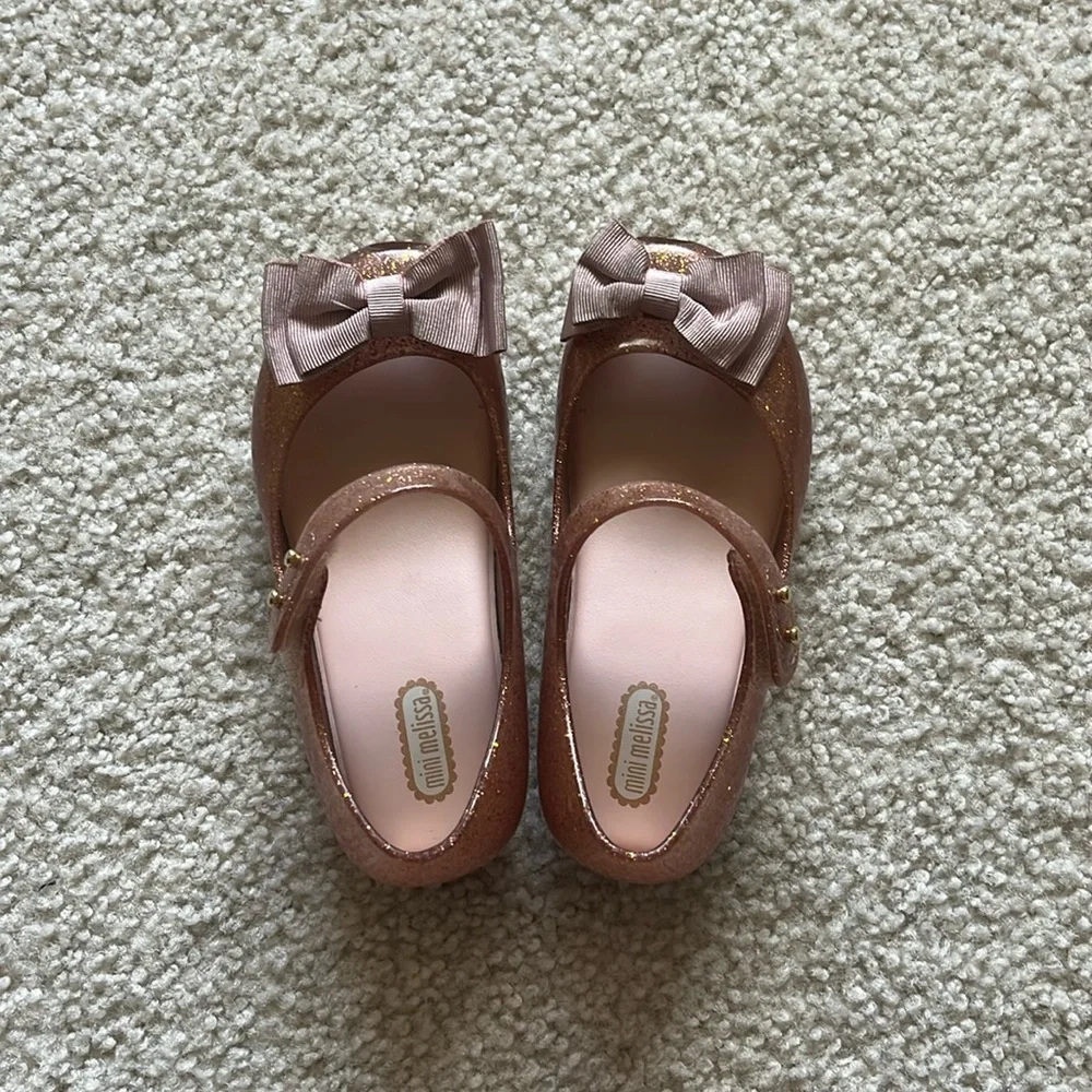 Pink Jelly Flats by Mini Melissa